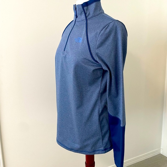 North Face blue 1/4 Zip Pullover Size M - Picture 3 of 7